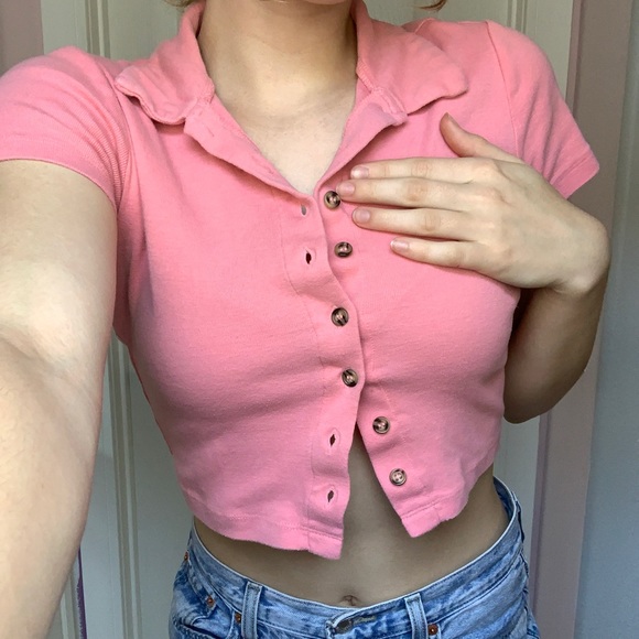 Pink Button Up - Picture 2 of 4
